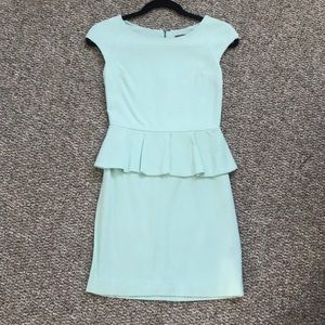 Express Mint green peplum dress